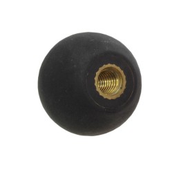 1 pcs : 0141 - BALL KNOB BRASS INSERT 1.25'