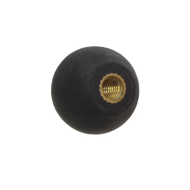 1 pcs : 0141 - BALL KNOB BRASS INSERT 1.25'