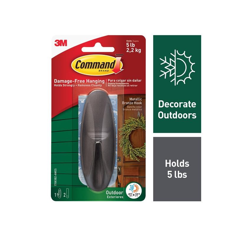 1 pcs : 17083BZ-AWES - COMMAND OUTDOOR METALLIC BRONZE