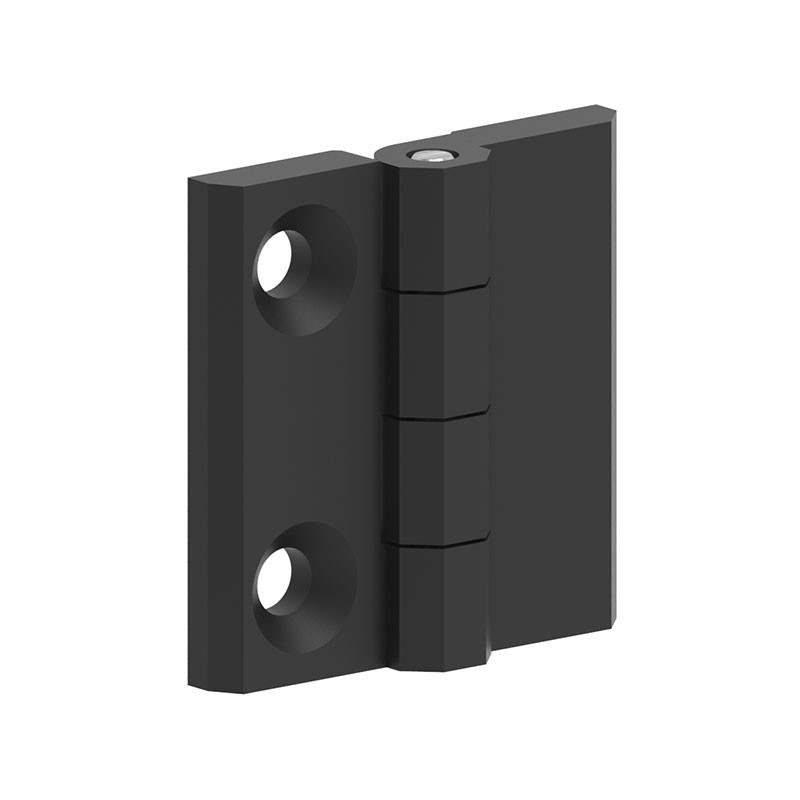 1 pcs : 299122 - LEAF HINGE 40X40 ZAMAK BLACK POW