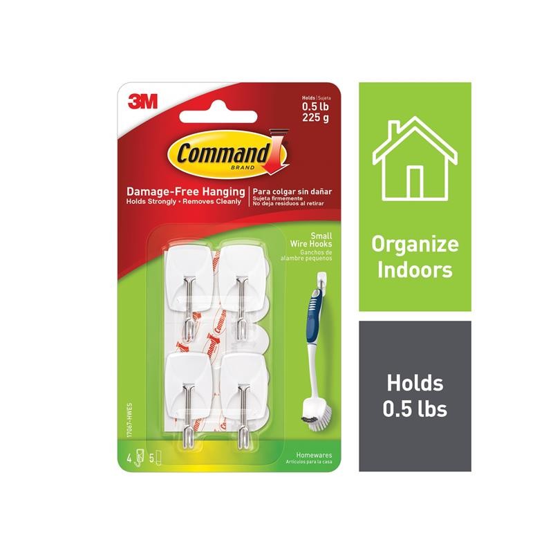 1 pcs : 17067-HWES - COMMAND SMALL WIRE HOOKS 17067-H