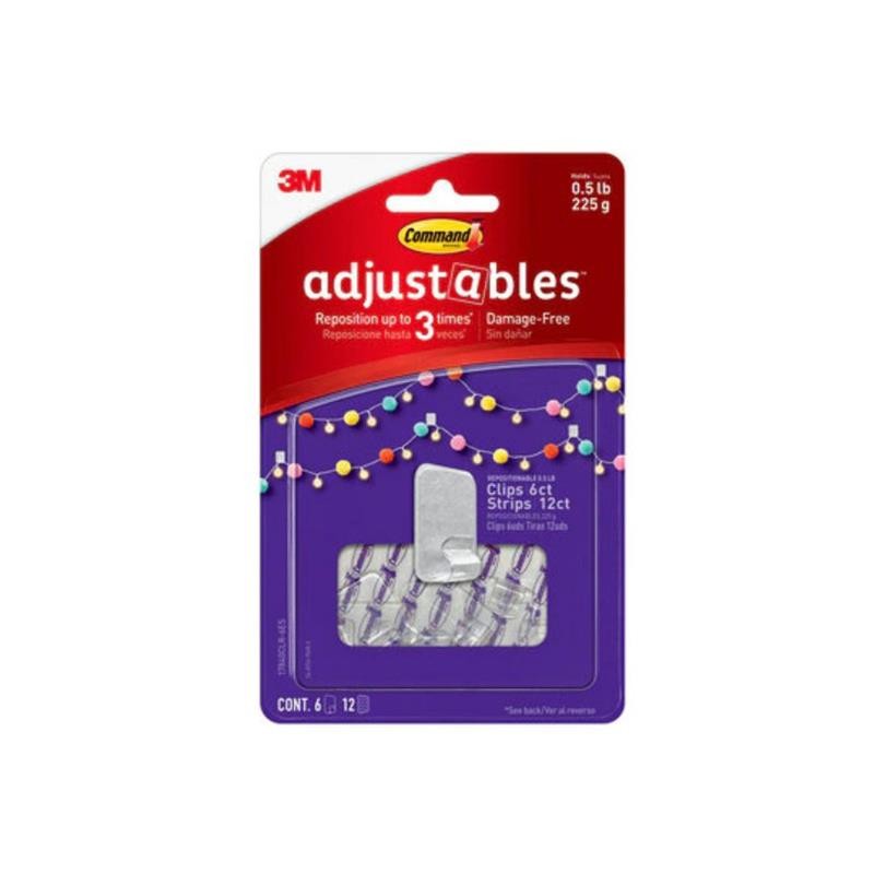 1 pcs : 17840CLR-6ES - COMMAND ADJUSTABLES REPOSITIONAB