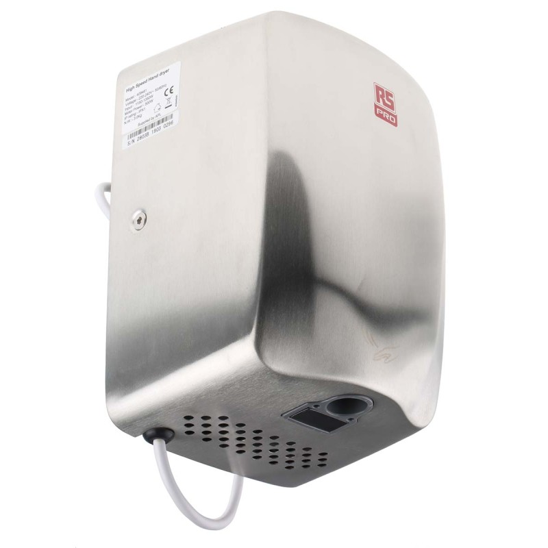 1 pcs - RS PRO Automatic Stainless Steel 1150W Hand Dryer, 152mm x 260mm x 180mm
