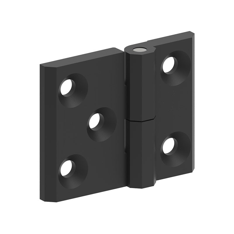 1 pcs : 099125 - LEAF HINGE 50X63 ZAMAK BLACK POW