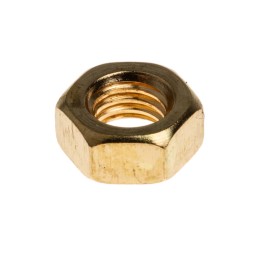 1 Bag of 100 - RS PRO, Plain Brass Hex Nut, DIN 934, M5