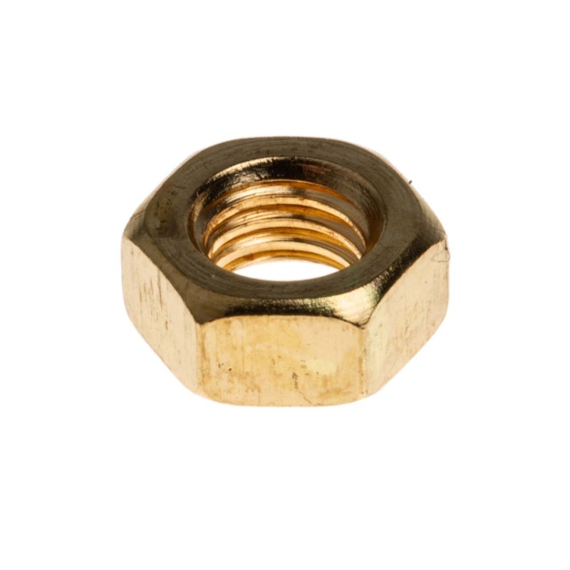 1 Bag of 100 - RS PRO, Plain Brass Hex Nut, DIN 934, M5
