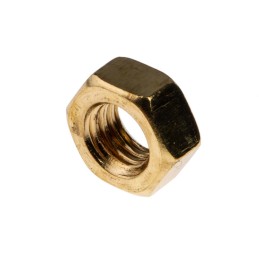 1 Bag of 100 - RS PRO, Plain Brass Hex Nut, DIN 934, M5