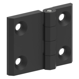 1 pcs : 099127 - LEAF HINGE 50X63 ZAMAK BLACK POW