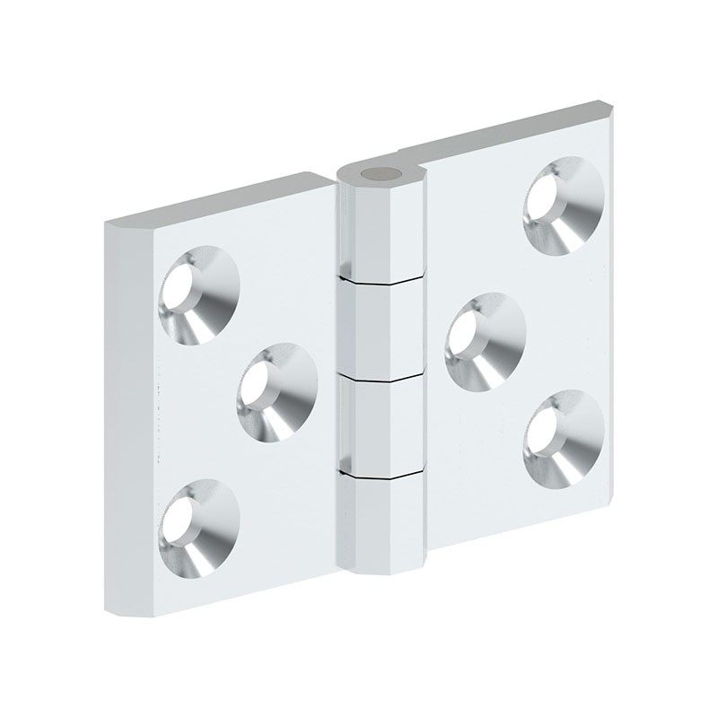 1 pcs : 099116 - LEAF HINGE 50X76 ZAMAK CHROME FI