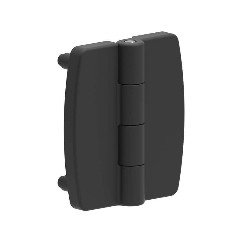 1 pcs : 1399121 - STYLED LEAF HINGE 80X70 ZAMAK BL