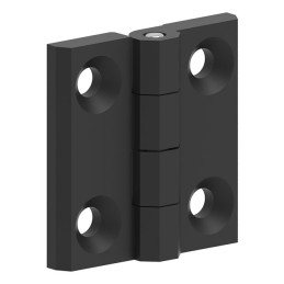 1 pcs : 299123 - LEAF HINGE 40X40 ZAMAK BLACK POW