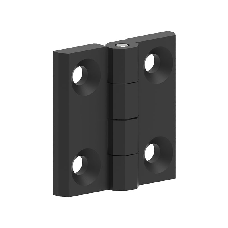 1 pcs : 299123 - LEAF HINGE 40X40 ZAMAK BLACK POW