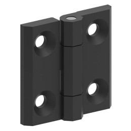 1 pcs : 099124 - LEAF HINGE 50X50 ZAMAK BLACK POW