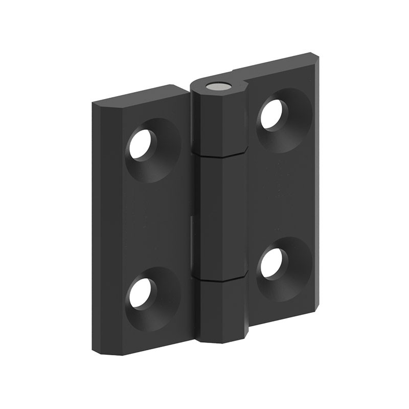 1 pcs : 099124 - LEAF HINGE 50X50 ZAMAK BLACK POW