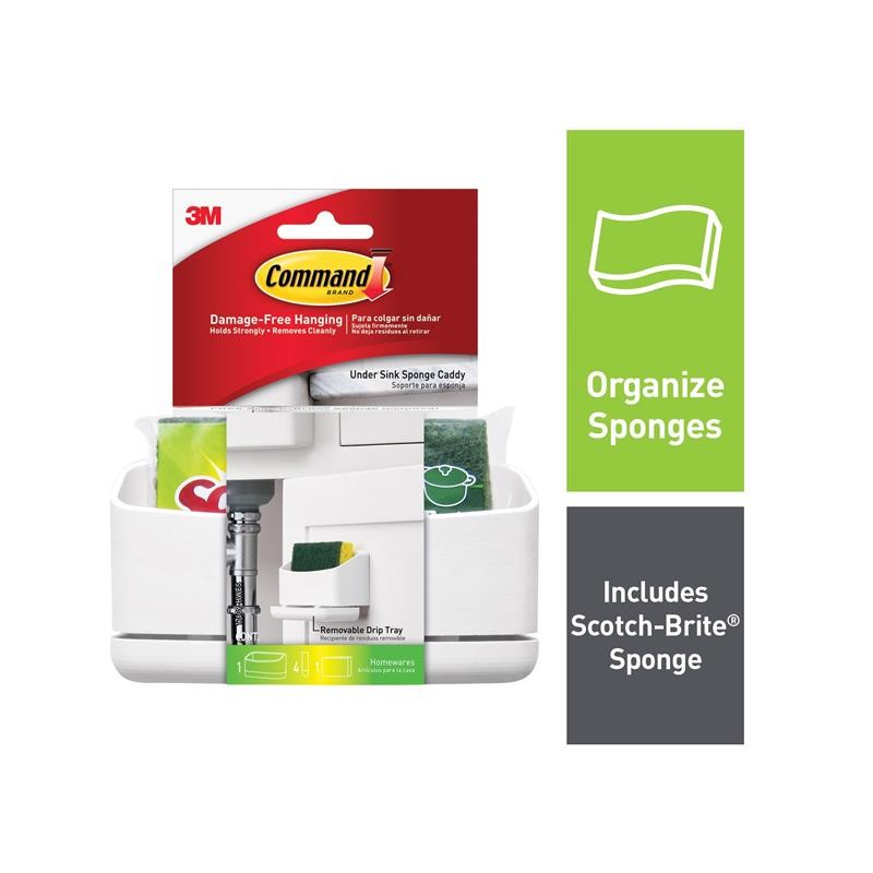 1 pcs : 17609-HWES - COMMAND UNDER SINK SPONGE CADDY