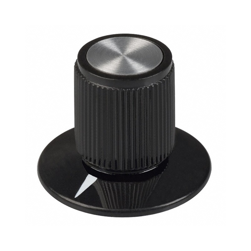 1 pcs : 8558 - KNOB KNURLED W/SKRT 0.125' PLAST