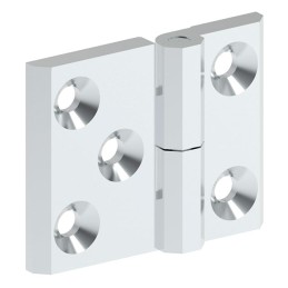 1 pcs : 099115 - LEAF HINGE 50X63 ZAMAK CHROME FI