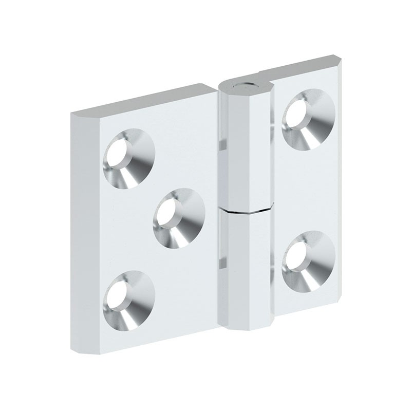 1 pcs : 099115 - LEAF HINGE 50X63 ZAMAK CHROME FI