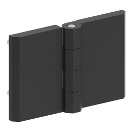 1 pcs : 099129 - LEAF HINGE 50X76 ZAMAK BLACK POW