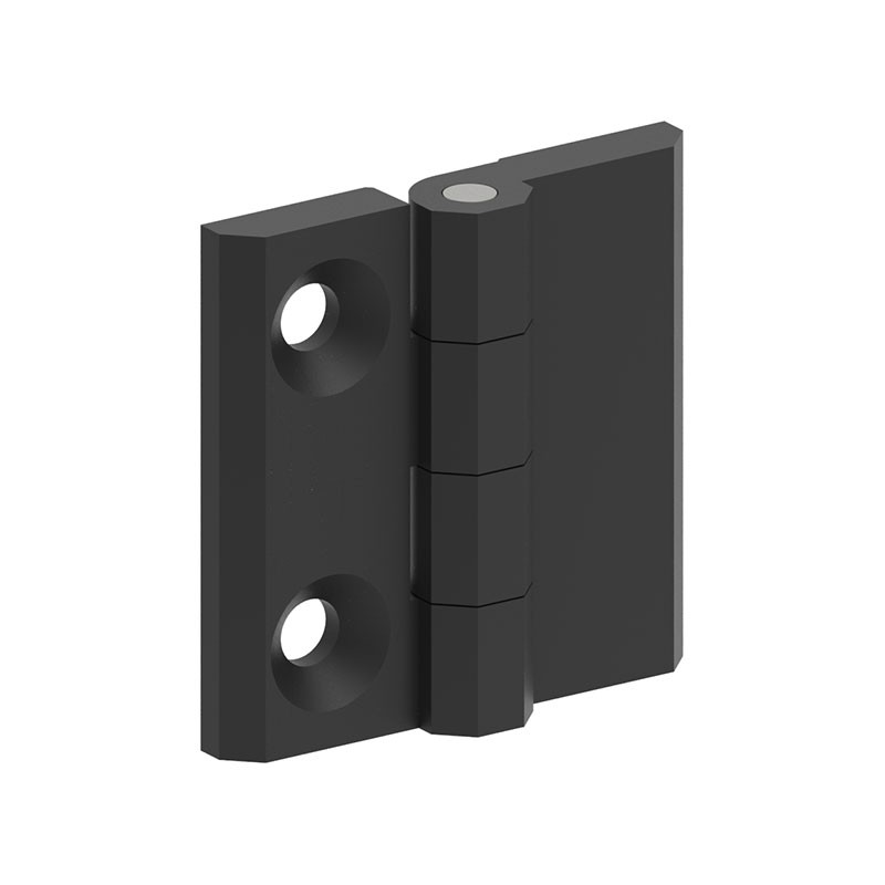 1 pcs : 099122 - LEAF HINGE 50X50 ZAMAK BLACK POW