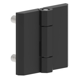 1 pcs : 299121 - LEAF HINGE 40X40 ZAMAK BLACK POW