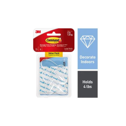 1 pcs : 17093CLR-3AES - COMMAND LARGE CLEAR HOOK WIT