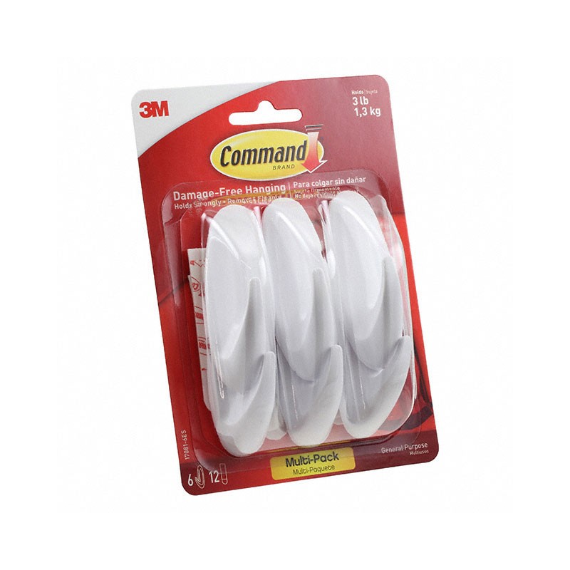 1 pcs : 17081-6ES - COMMAND DAMAGE-FREE HANGING, HOL