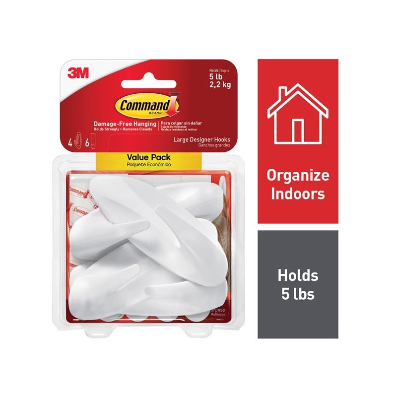 1 pcs : 17083-4ES - COMMAND DESIGNER HOOKS VALUE PAC