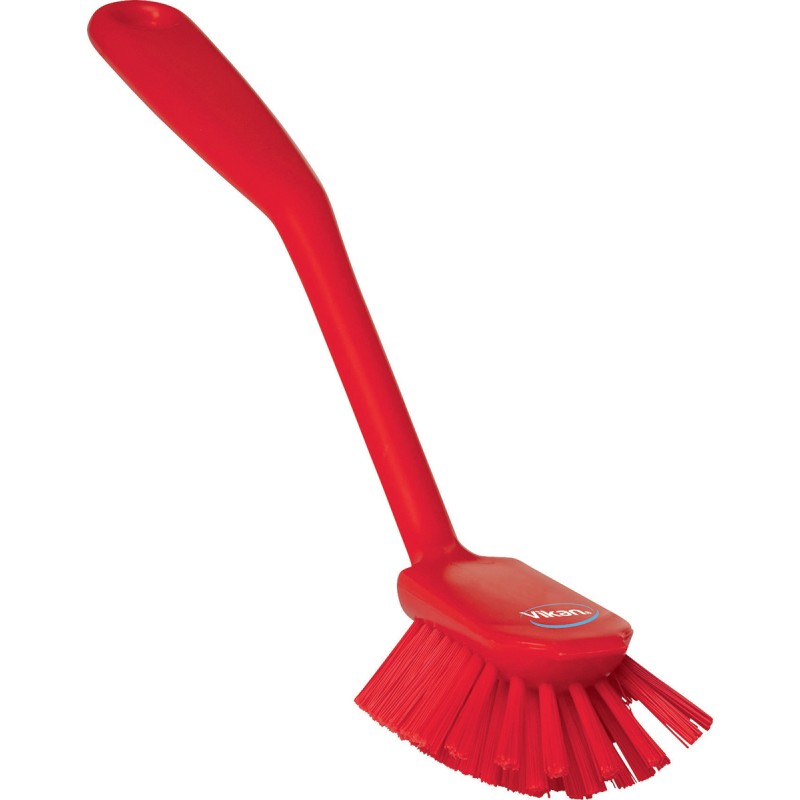 1 pcs - Vikan Medium Bristle Red Scrubbing Brush, 23mm bristle length, PET bristle material