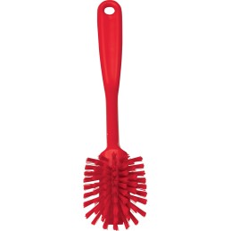 1 pcs - Vikan Medium Bristle Red Scrubbing Brush, 23mm bristle length, PET bristle material