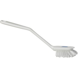1 pcs - Vikan Medium Bristle White Scrubbing Brush, 23mm bristle length, PET bristle material