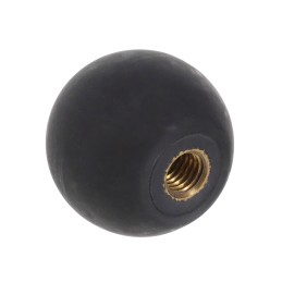 1 pcs : 0156-C - BALL KNOB BRASS INSERT 2.00'