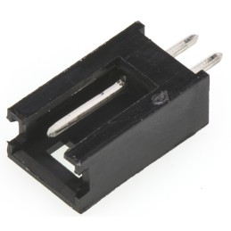 10 pcs - TE Connectivity AMPMODU MOD II Series Straight Through Hole PCB Header, 2 Contact(s), 2.54mm Pitch, 1 Row(s), Shroude