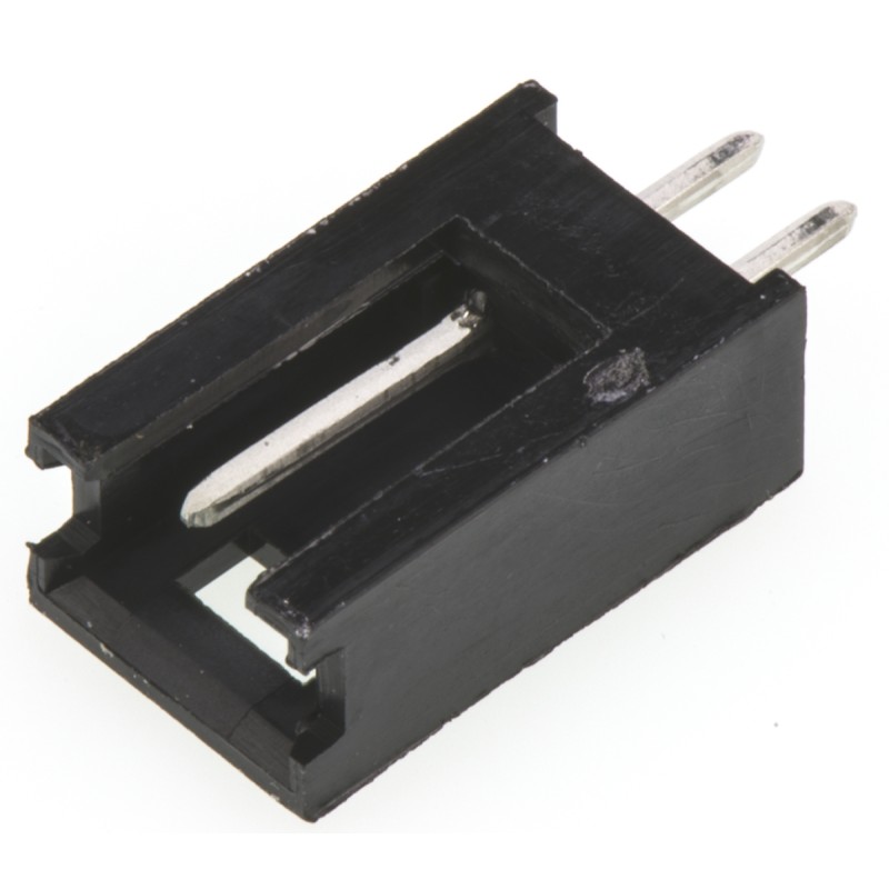 10 pcs - TE Connectivity AMPMODU MOD II Series Straight Through Hole PCB Header, 2 Contact(s), 2.54mm Pitch, 1 Row(s), Shroude