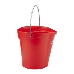 1 pcs - 6L Plastic Red Bucket With Handle