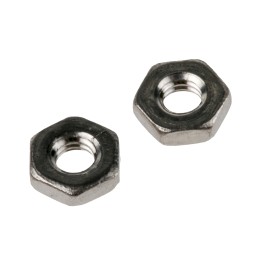 1 Bag of 100 - RS PRO, Plain Stainless Steel Hex Nut, DIN 439B, M2.5