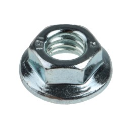 1 Bag of 100 - RS PRO, Bright Zinc Plated Steel Flanged Hex Nut, DIN 6923, M5