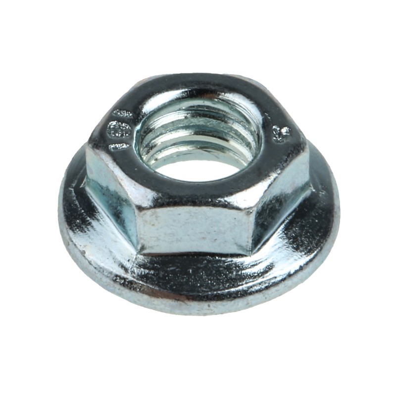 1 Bag of 100 - RS PRO, Bright Zinc Plated Steel Flanged Hex Nut, DIN 6923, M5