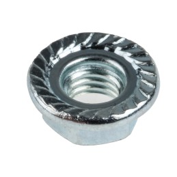 1 Bag of 100 - RS PRO, Bright Zinc Plated Steel Flanged Hex Nut, DIN 6923, M5