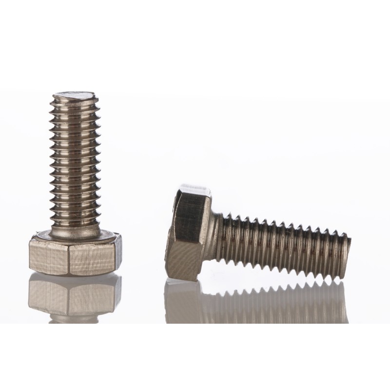 1 Bag of 100 - Plain Stainless Steel Hex, Hex Bolt, M6 x 16mm