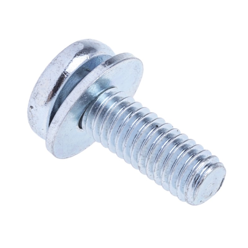 1 Bag of 100 - RS PRO M4 x 12 mmmm Zinc Plated Steel Pan Head Sems Screw, Plain Washer