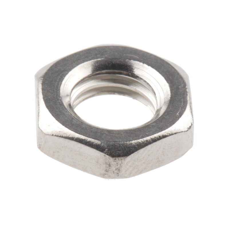 1 Bag of 100 - RS PRO, Plain Stainless Steel Hex Nut, DIN 439, M8
