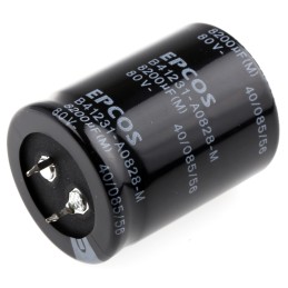 60 pcs - EPCOS 8200μF Aluminium Electrolytic Capacitor 80V dc, Snap-In - B41231A0828M000