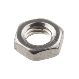 1 Bag of 100 - RS PRO, Plain Stainless Steel Hex Nut, DIN 439B, M5