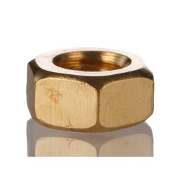 1 Bag of 100 - RS PRO, Plain Brass Hex Nut, DIN 934, M6