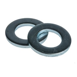 1 Bag of 100 - Bright Zinc Plated Steel Plain Washers, M12, DIN 125A
