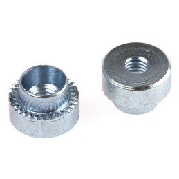 1 Bag of 100 - Hank Zinc plated & clear Passivated Steel Rivet Bush, M3