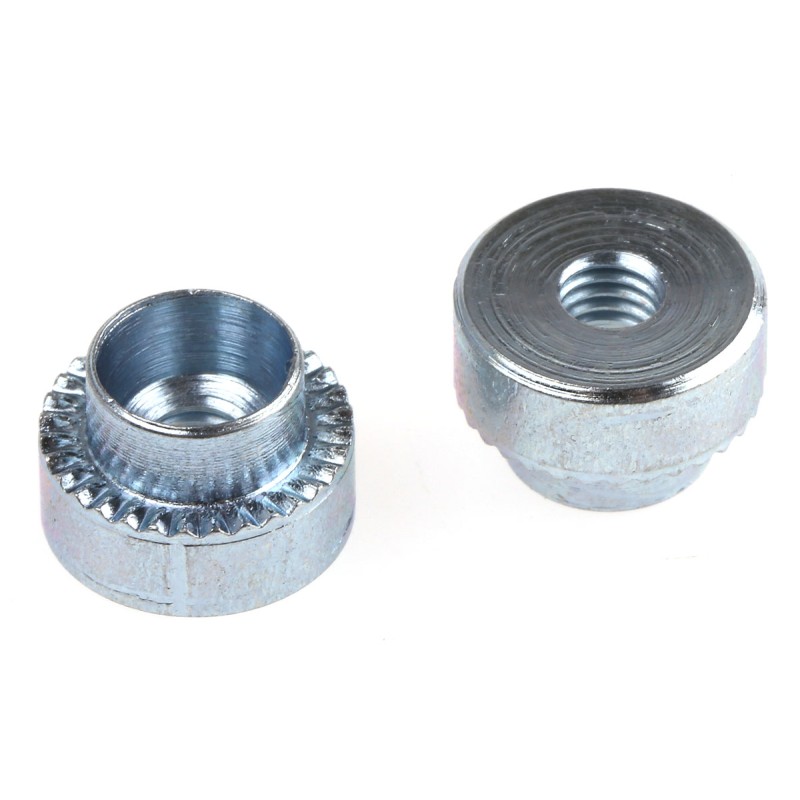 1 Bag of 100 - Hank Zinc plated & clear Passivated Steel Rivet Bush, M3