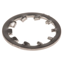 1 Bag of 100 - A2 304 Stainless Steel Internal Tooth Shakeproof Washer, M12, DIN 6797J