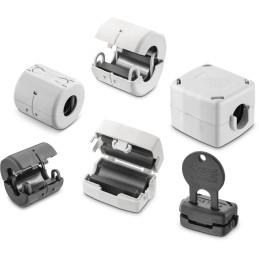 1 pcs - Wurth Elektronik Openable Ferrite Sleeve with key, 49 x 39 x 35mm, For EMI Suppression, Apertures: 1, Diameter 15mm